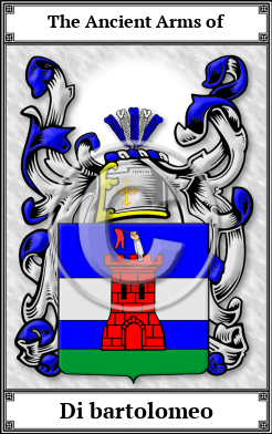 Di bartolomeo Family Crest Download (JPG)  Book Plated - 150 DPI